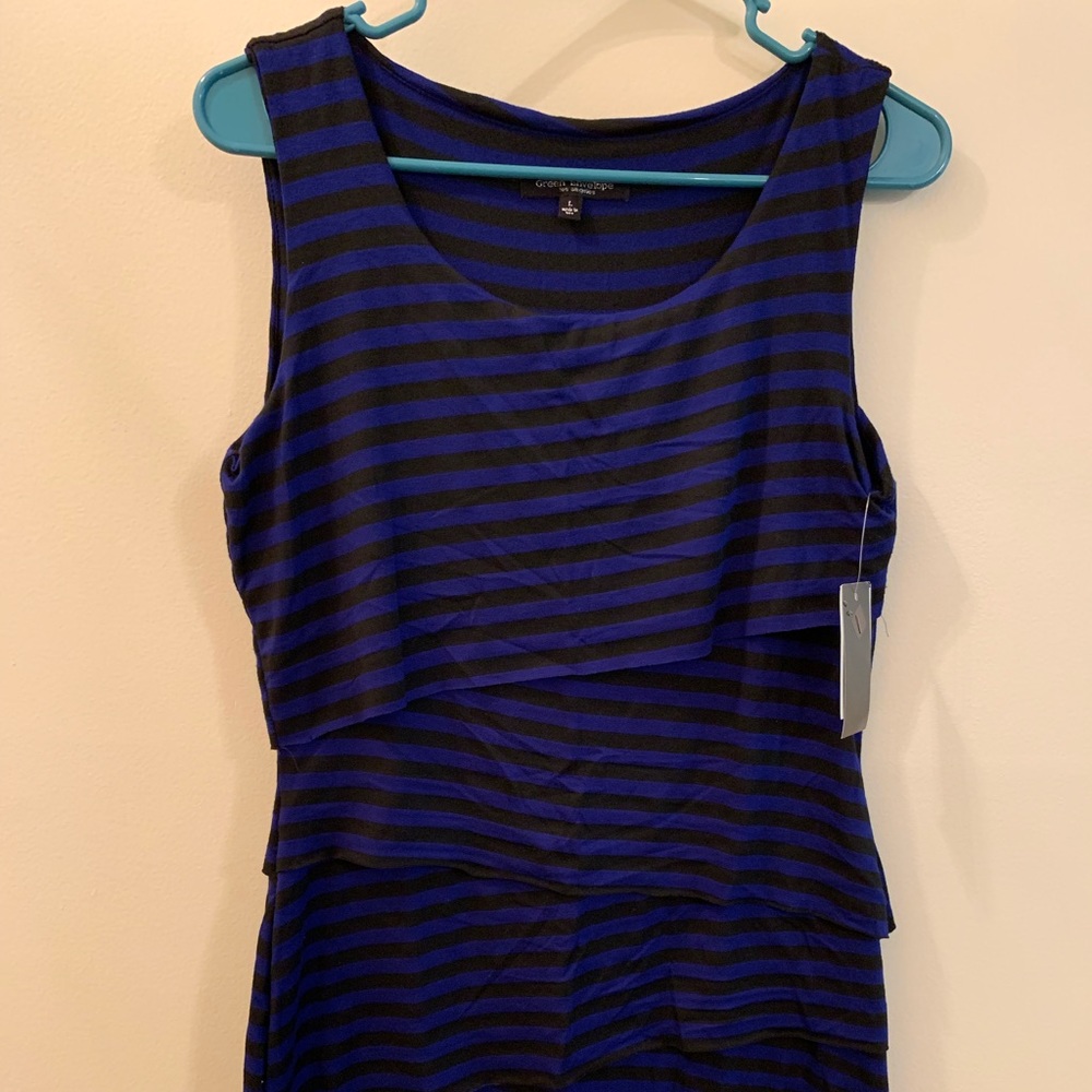 Green Envelope Los Angeles Black/Sapphire Dress